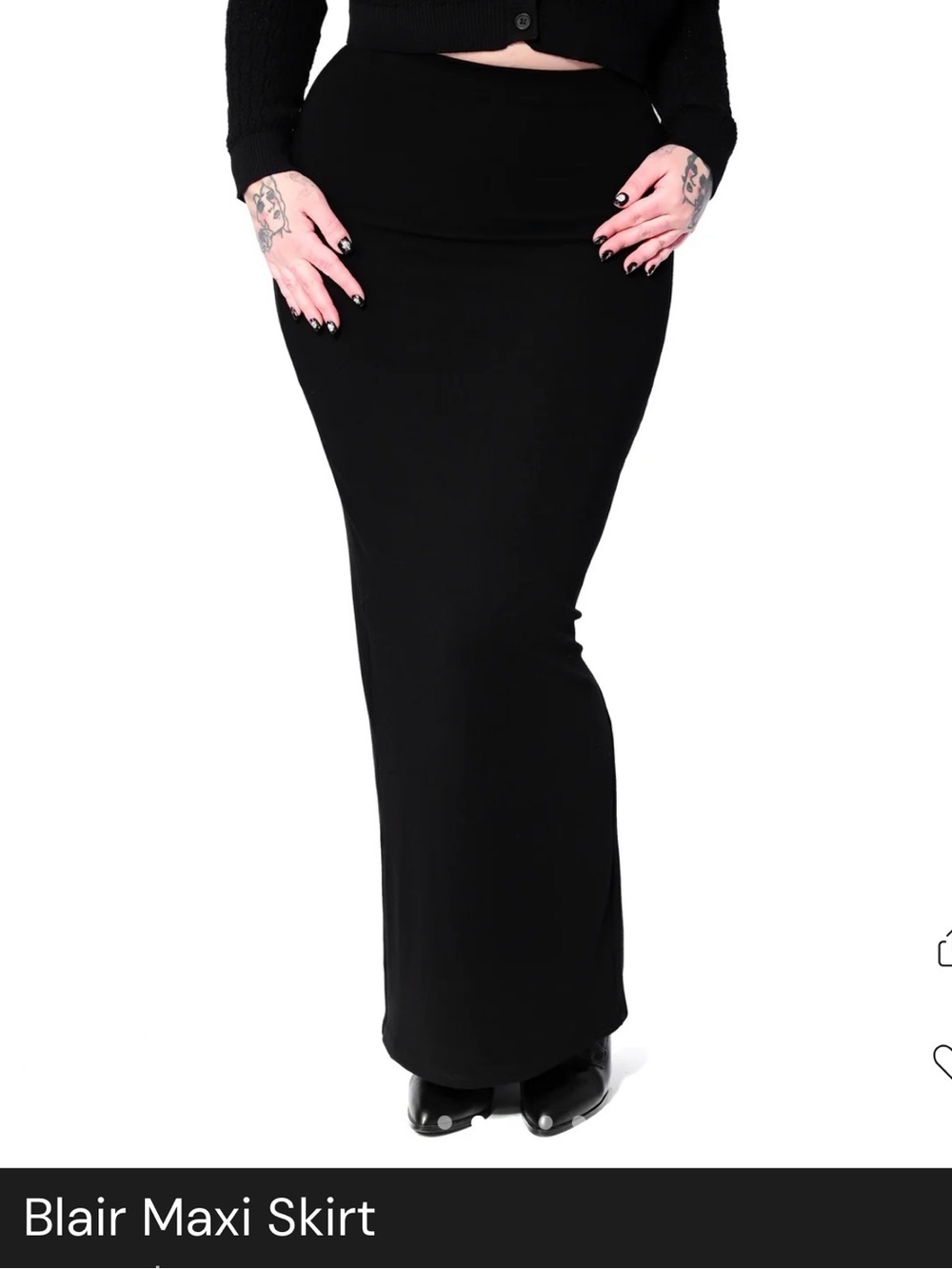 Foxblood Blair Maxi Skirt - Black NWT